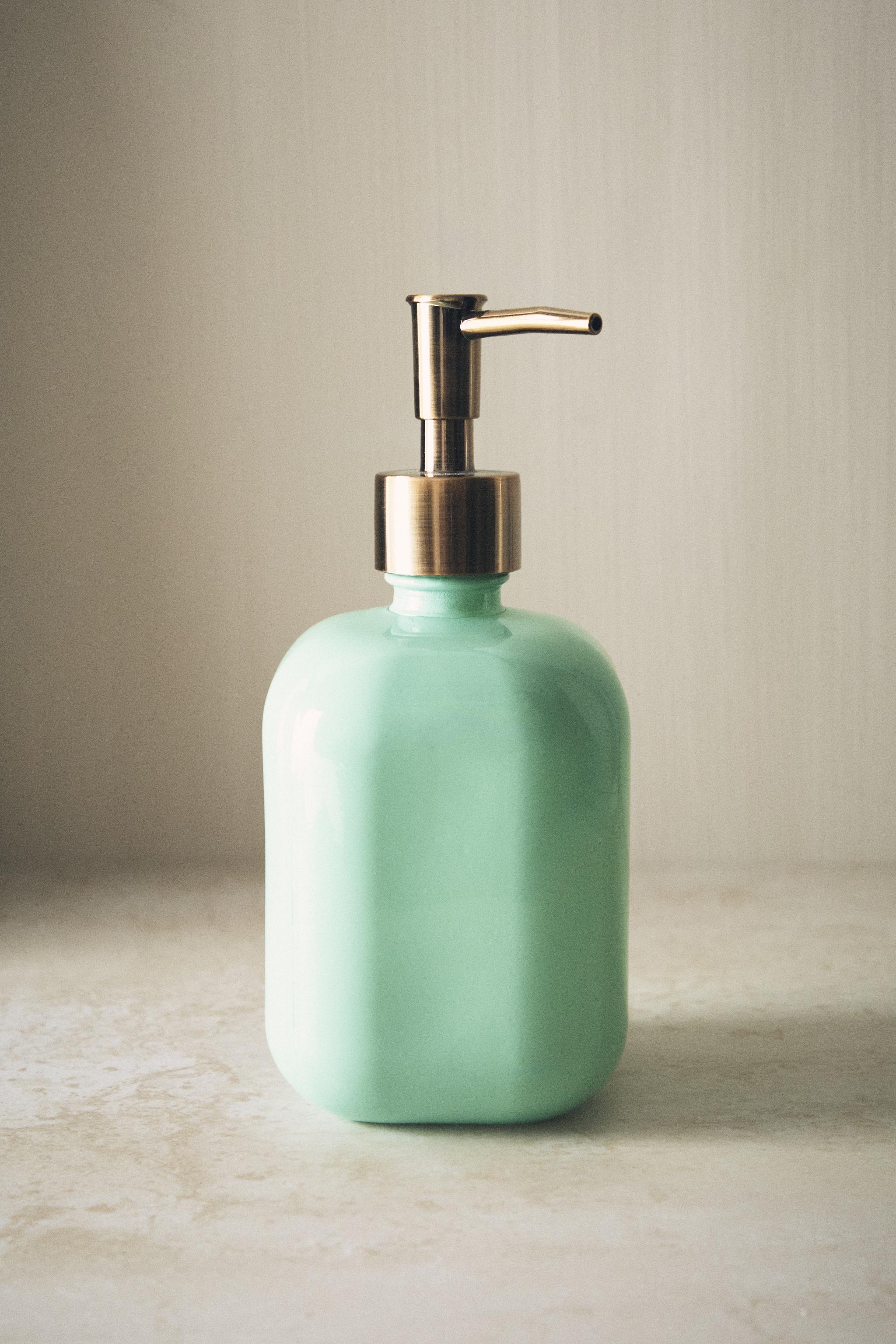 JADE GLASS SOAP DISPENSER